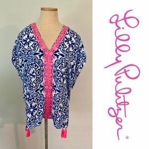 EUC Lilly Pulitzer Sydney Caftan Tunic Top Size S/M